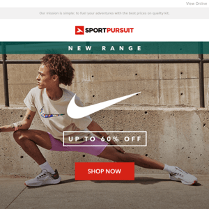 Nike - New Range - Up to 60% Off + More