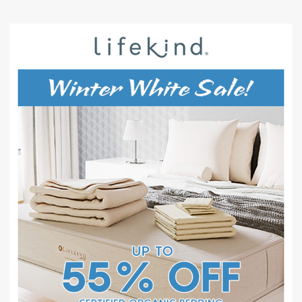 ❄️ Up to 55% OFF Organic Bedding & more!