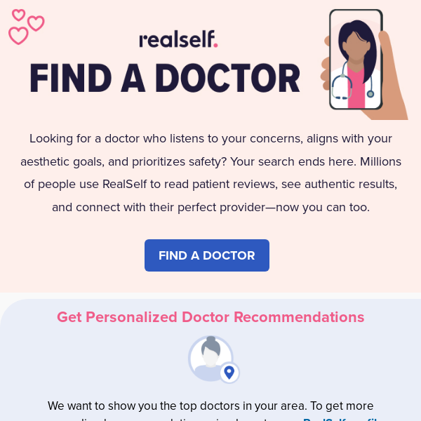 Get personalized doctor recommendations