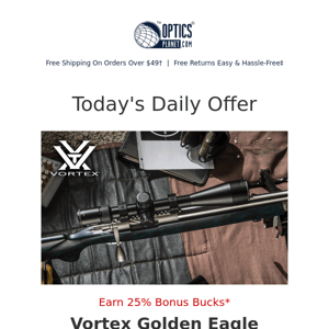 25% Bonus Bucks - Vortex Golden Eagle Rifle Scope