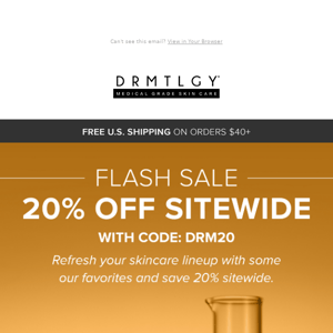 FLASH SALE | 20% Off Sitewide ⚡