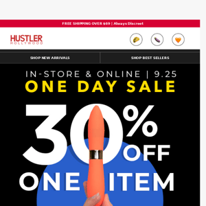 30% Off - One Day Only!