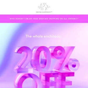 20% off is happening!
