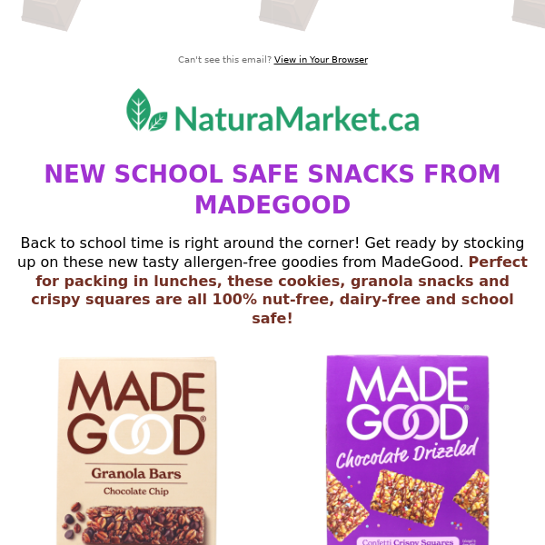 Back-to-school with 🆕 MadeGood Mega Packs & New Mid-day Squares Pricing