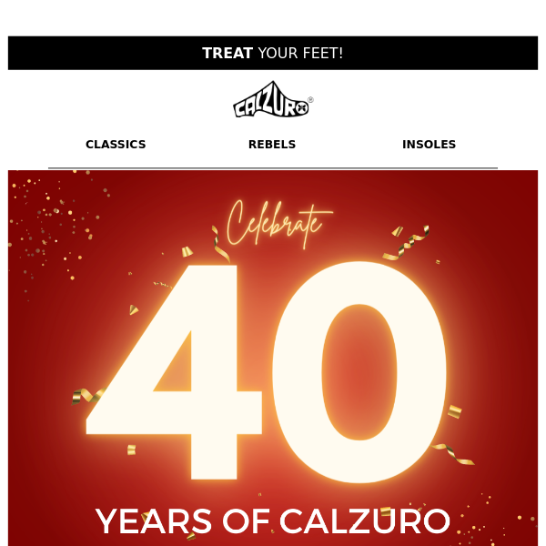 🎉 Celebrate 40 Years of Calzuro with Us! 🎉