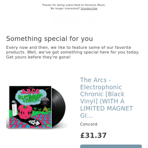 NEW! The Arcs - Electrophonic Chronic [Crystal Clear Vinyl] (WITH A LIMITED MAGNET GIVEWAY)