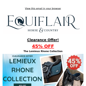 Clearance Offer - 45% Off Lemieux Rhone Collection