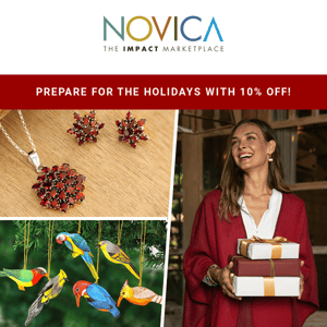 Early holiday preparations on sale now – 10% OFF