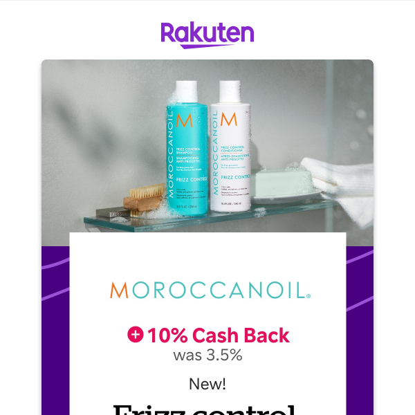 Moroccanoil: 10% Cash Back on new products