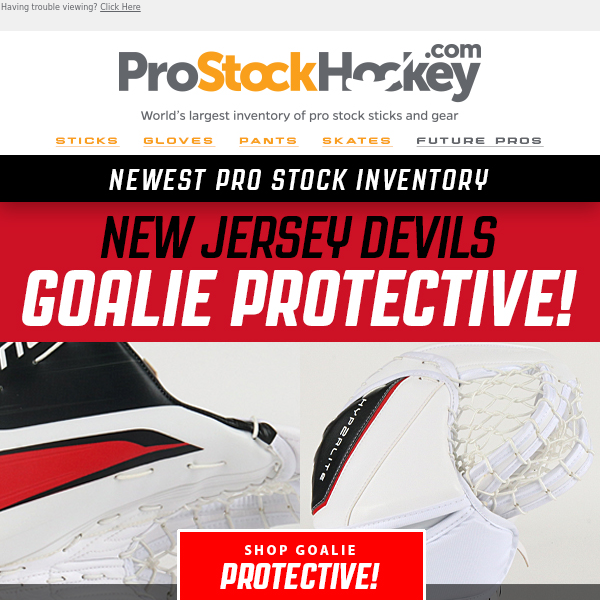 New Pro Bauer Goalie Gear from The Devils!