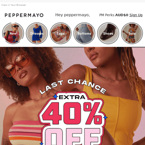 🚨 LAST CHANCE: Extra 40% Off Sale Styles