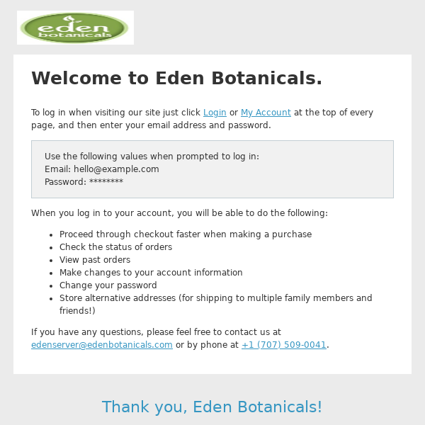 Welcome, Eden Botanicals!