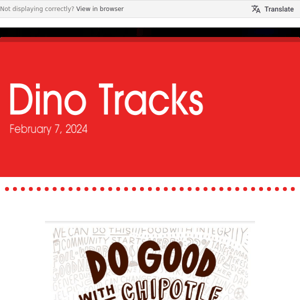 Dino Tracks February 7, 2024