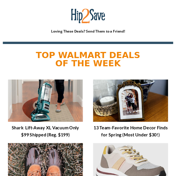 $99 Shark Vacuum | 80% Off Boots | $9.41 Sneakers | $10 Off Grocery Pickup | Top Beauty Sale Picks | $22 Smart Scale | Under $30 Spring Decor Finds