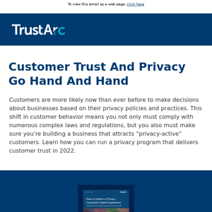 Build customer trust with privacy