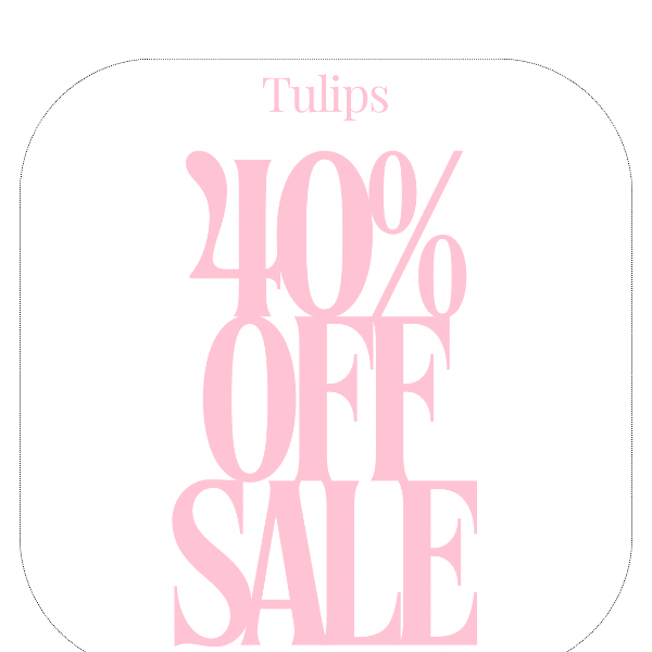 TULIPS 40% OFF FLASH SALE