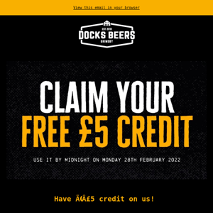 It's payday weekend... have a free £5 credit on us!