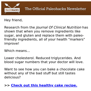 Check out this healthy cake recipe.