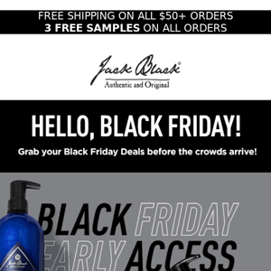 Black Friday: Start now, save now!