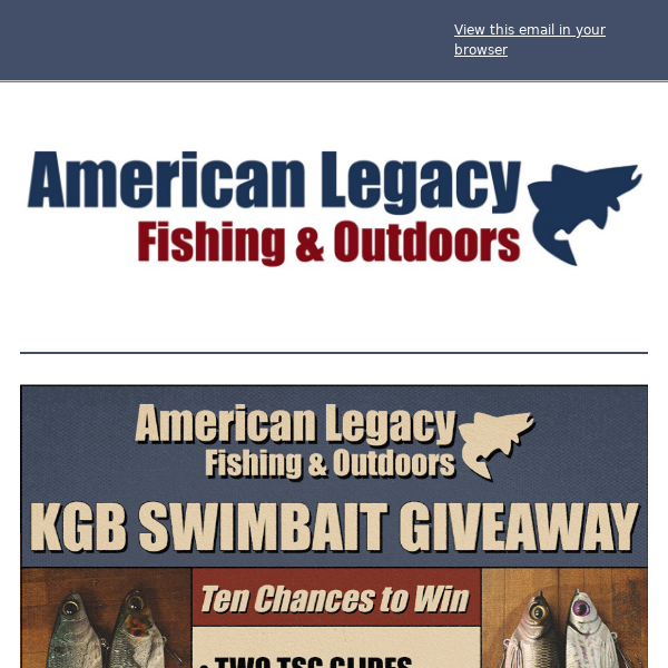 Don't Miss Your Chance to Win a KGB Swimbait!