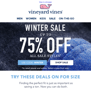Men’s Sale Styles ALL Up To 75% Off!