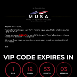 🚨 The Musa Store, Discount Code For Best Tactical Gear🚨