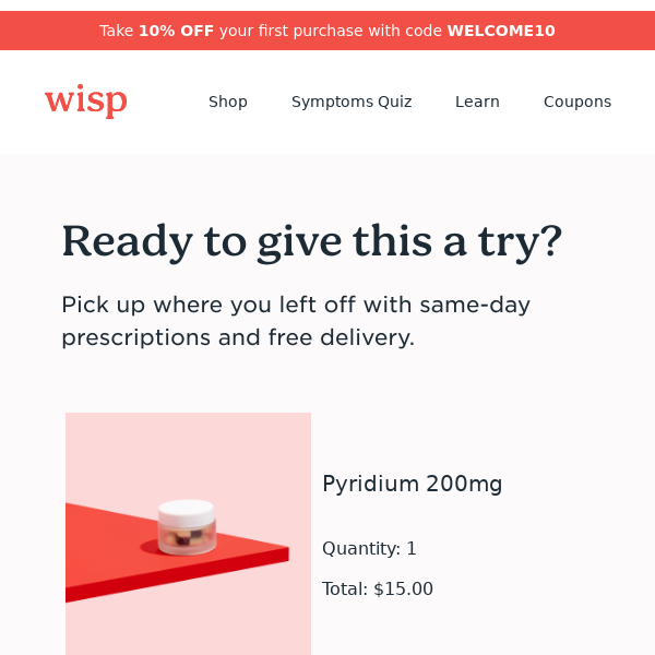 Get your care for less with Wisp🔻