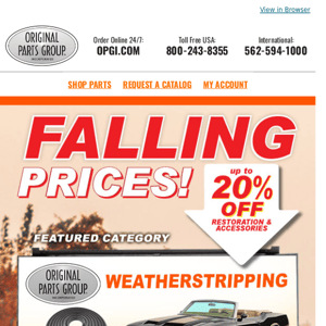 Fall Sale Featured Category: Weatherstrip