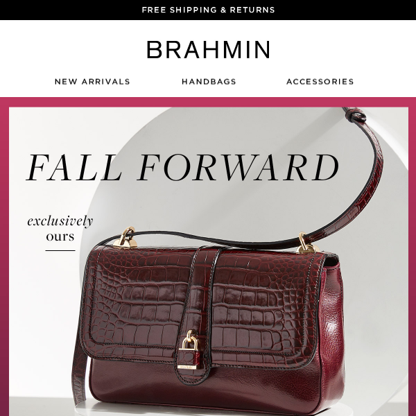 Brahmin Handbags - What better way to complete your holiday look than with  Lipstick? No, not for your lips, but with our new Lipstick Ombre Melbourne  collection, a rich red shade with