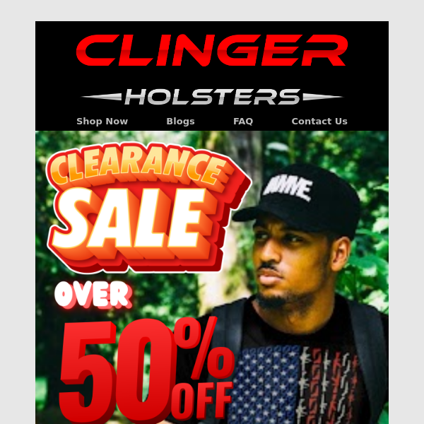 "Hurry, before they're all gone!  Shirt Clearance is on!"