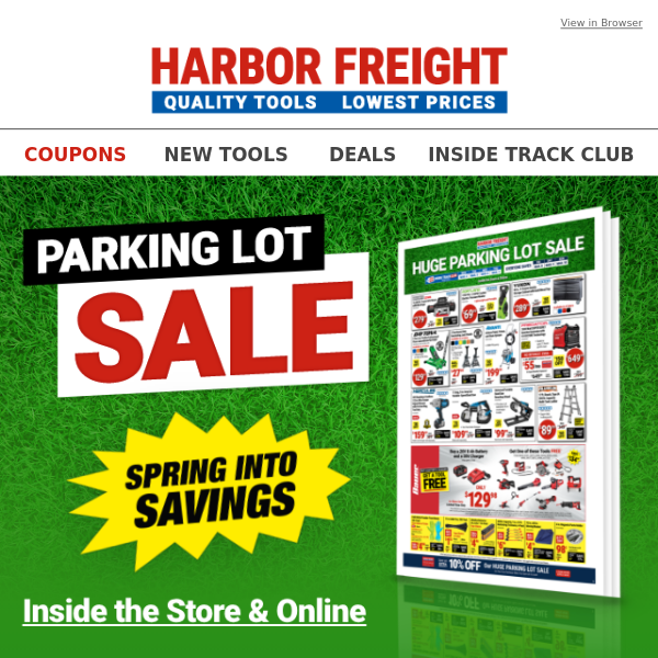 Only 2 Days Left – HUGE PARKING LOT SALE Ends Sunday