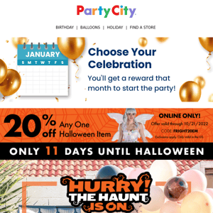 🎉 Party discounts uncovered inside this email! Offers to put a smile on your face... Ghouls just want to have FUN