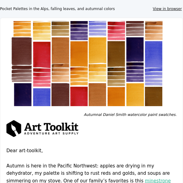 Celebrate Autumn with New Rust Water Cups and Daniel Smith Watercolor Swatches