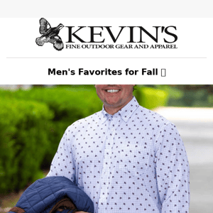 Discover Men's Fall Favorites at Kevin's!