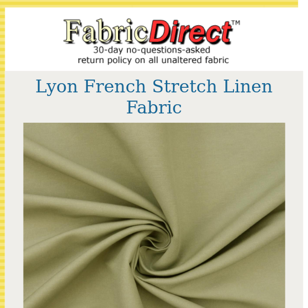 Lyon French Stretch Linen Fabric  Fabric Direct