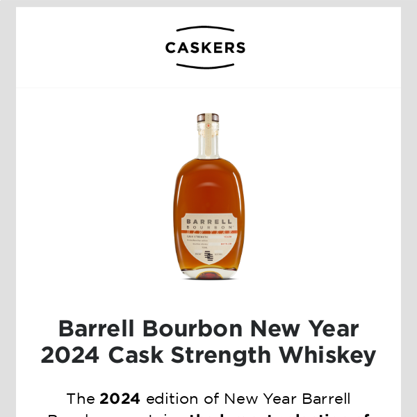 🔥 Barrell Bourbon New Year 2024 Cask Strength Whiskey just landed! 🔥