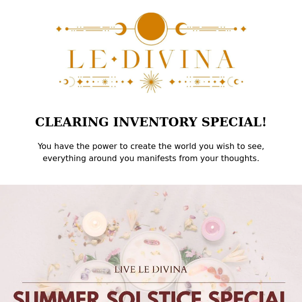 Clearing Inventory Special!