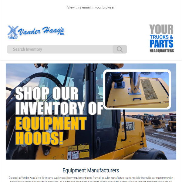 Shop our inventory of Equipment Hoods!