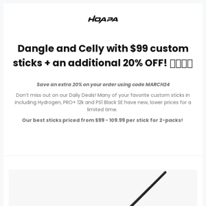 Big Savings! SAVE now with $99 Custom sticks! 🚨🥅🏒 + 20% OFF!