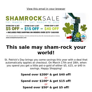 Shamrock Sale! March 17-18 ONLY 🍀