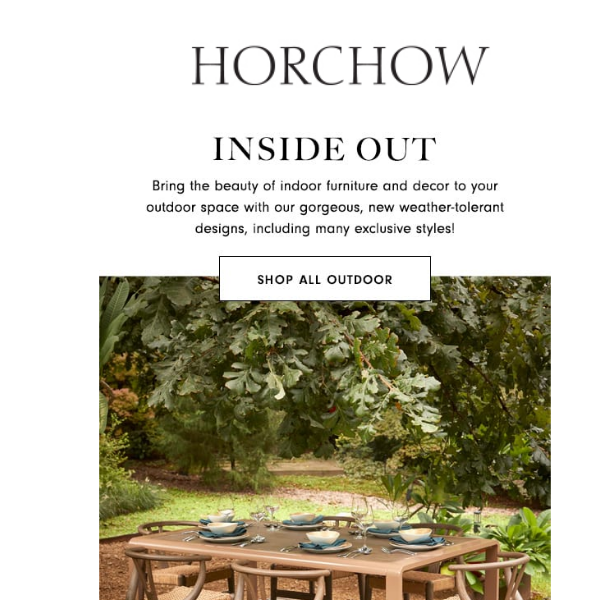 Discover the newest designs in outdoor furniture and decor