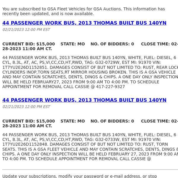 GSA Auctions GSA Fleet Vehicles Update