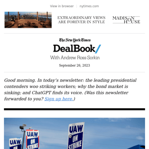DealBook: Politics and picket lines