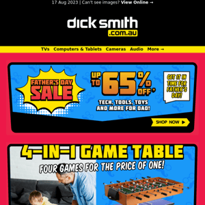 Fathers Day Sale: 4-in-1 Game Table $149 (SRP: $319.99) - Big Saves on & off the Table!