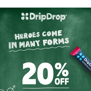 Celebrate World Teacher Day with 20% Off at DripDrop Hydration