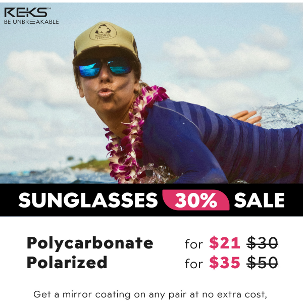 Polarized Sunglasses Now $35!