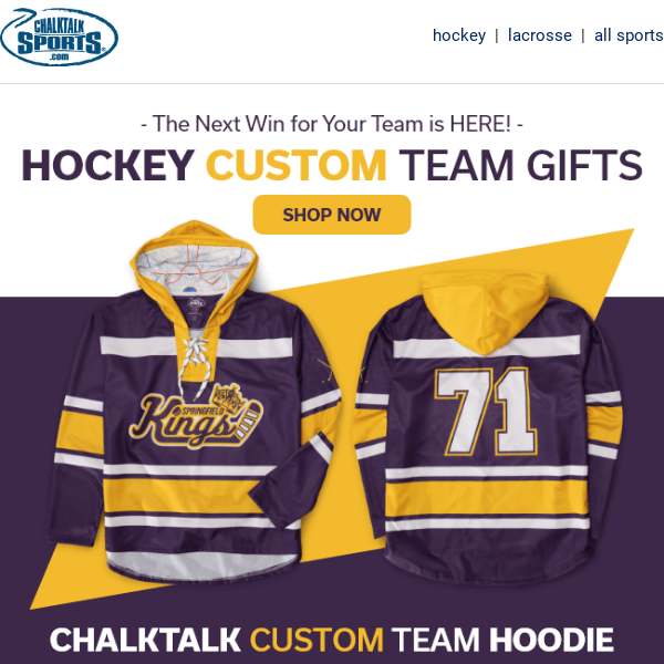 ChalkTalk Custom Team Hoodie - Hockey Gameday
