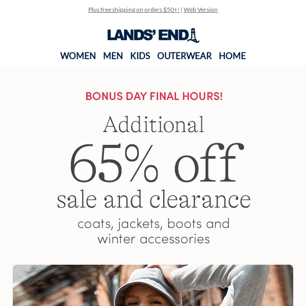 LAST CHANCE! Extra 65% off sale & clearance outerwear styles