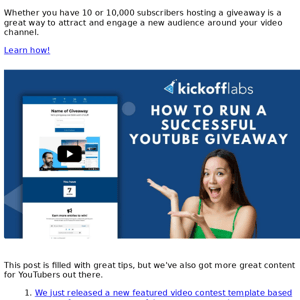 How to run a great Youtube giveaway... Smash that contest button!  🎥