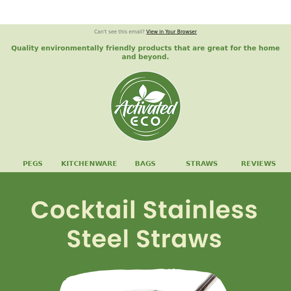 🍹 Sip in Style: Stainless Steel Cocktail Straws